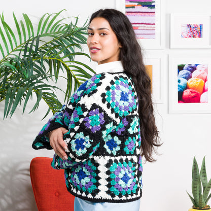 Red Heart Granny Patch Crochet Pullover Granny Patch Crochet Pullover made using Red Heart yarn