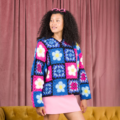 Red Heart Crochet Flower Power Hoodie Crochet Flower Power Hoodie made using Red Heart yarn