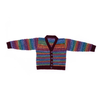 Red Heart Crochet Airy Stripes Cardigan Crochet Airy Stripes Cardigan made using Red Heart yarn