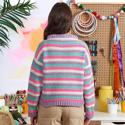 Red Heart Beaming Heart Crochet Pullover All Variants