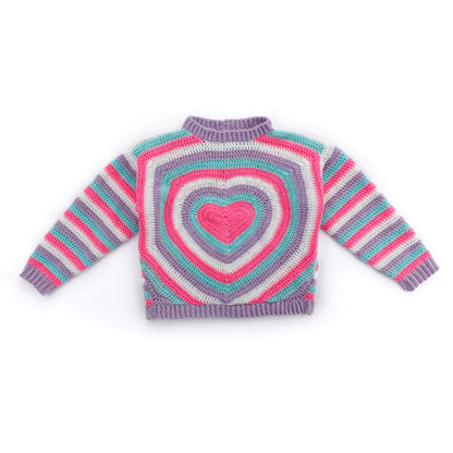 Red Heart Beaming Heart Crochet Pullover All Variants