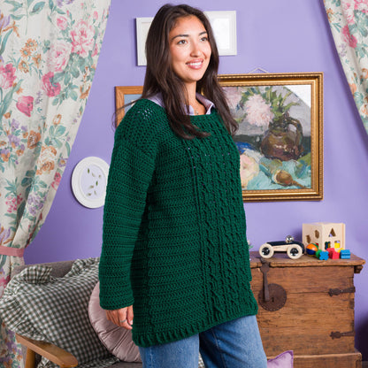 Red Heart Crochet Snuggle Sweater Crochet Snuggle Sweater made using Red Heart yarn