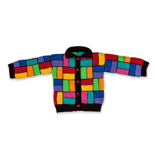 Parque Colors Crochet Cardigan made using Red Heart yarn
