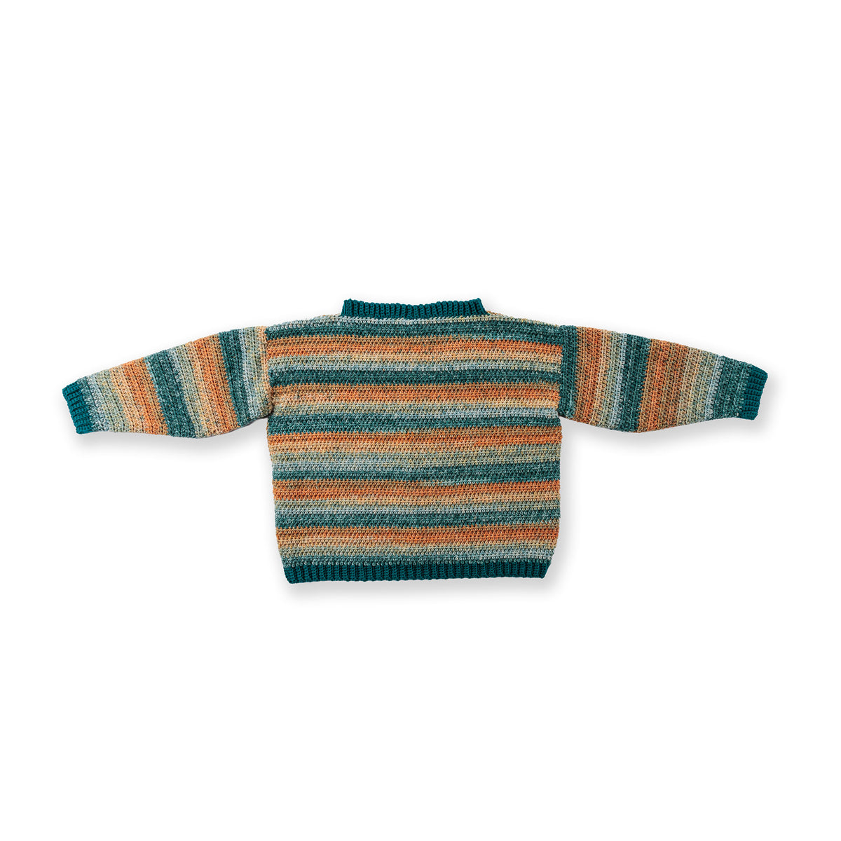Crochet From The Heart Sweater made using Red Heart yarn