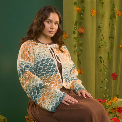 Red Heart Crochet Shell Stitch Cardigan Crochet Shell Stitch Cardigan made using Red Heart yarn