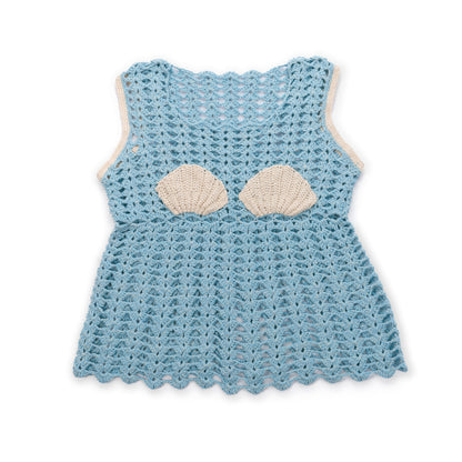 Red Heart Filet Bikini Crochet Tunic Filet Bikini Crochet Tunic made using Red Heart yarn on a white background