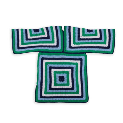 Red Heart Striped Crochet Tunic Striped Crochet Tunic made using Red Heart yarn in a styled lifestyle setting