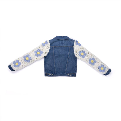 Red Heart Crochet Upcycled Denim Jacket Crochet Upcycled Denim Jacket made using Red Heart yarn