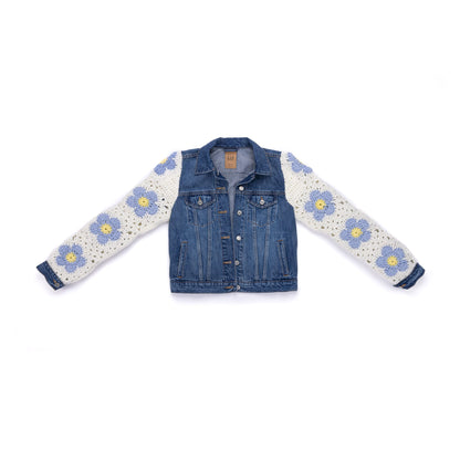 Red Heart Crochet Upcycled Denim Jacket Crochet Upcycled Denim Jacket made using Red Heart yarn