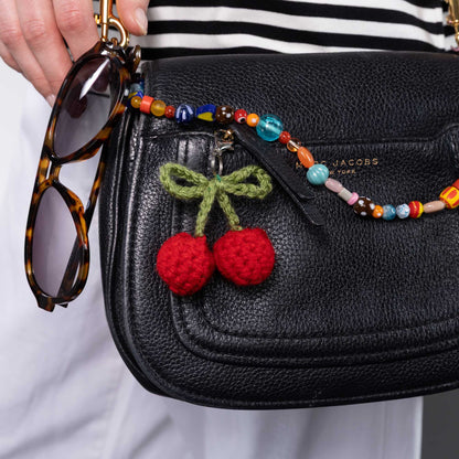 Red Heart Sweet Cherries Crochet Bag Charm Sweet Cherries Crochet Bag Charm made using Red Heart yarn