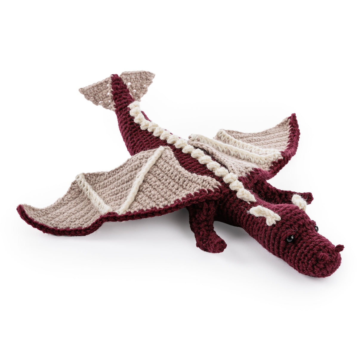 I Am Fire Crochet Dragon Amigurumi made using Red Heart yarn