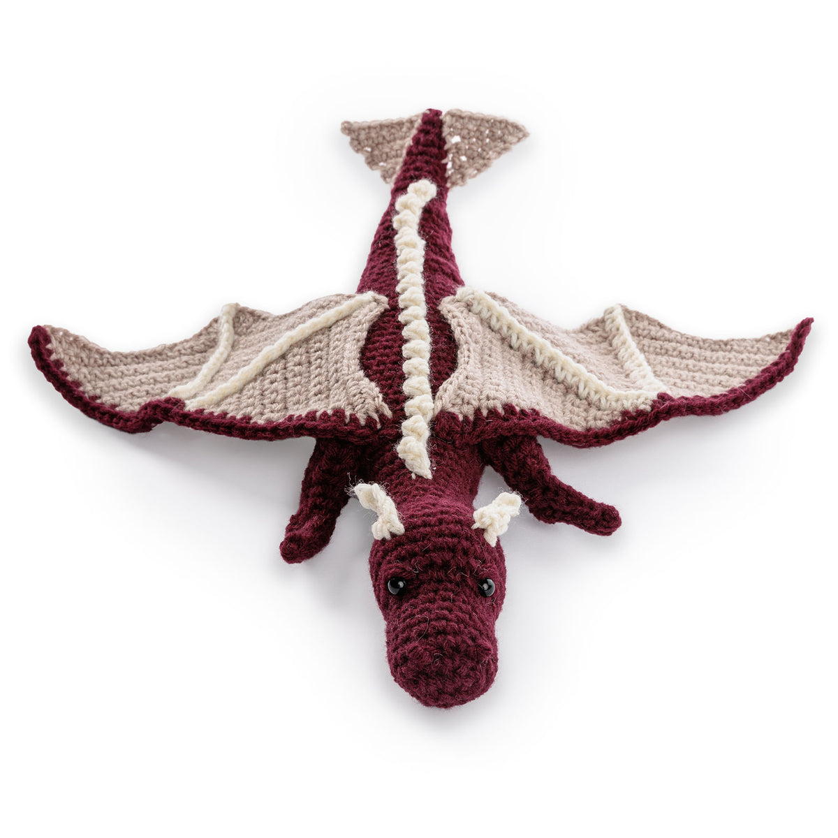 I Am Fire Crochet Dragon Amigurumi made using Red Heart yarn