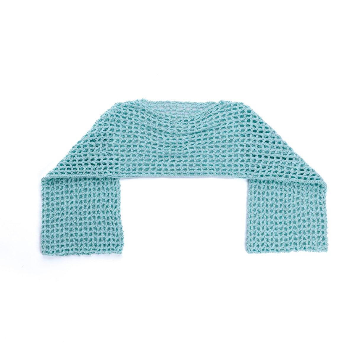 Crochet Lumina Mesh Sleeves made using Red Heart yarn