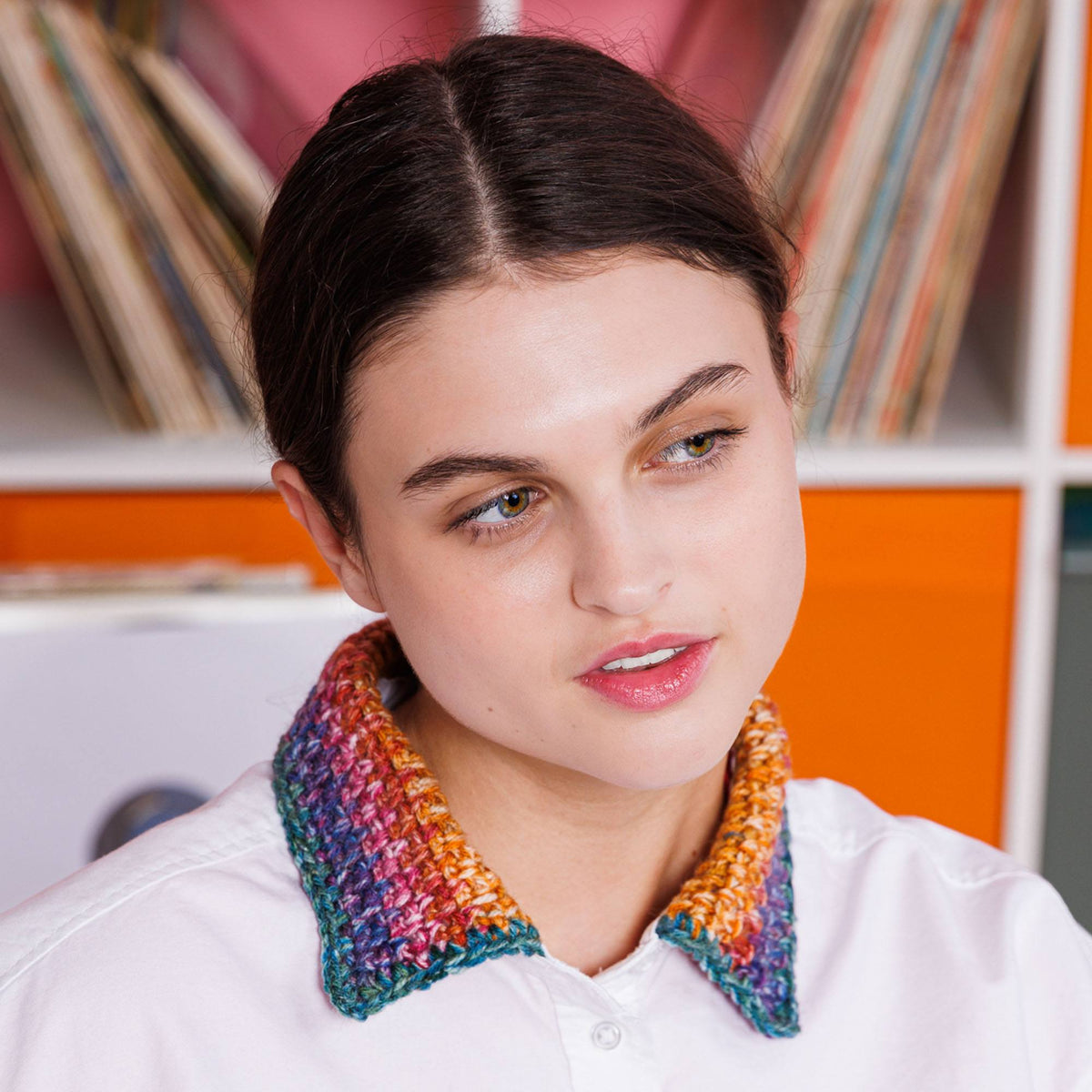 Crochet Upcycled Collar made using Red Heart yarn