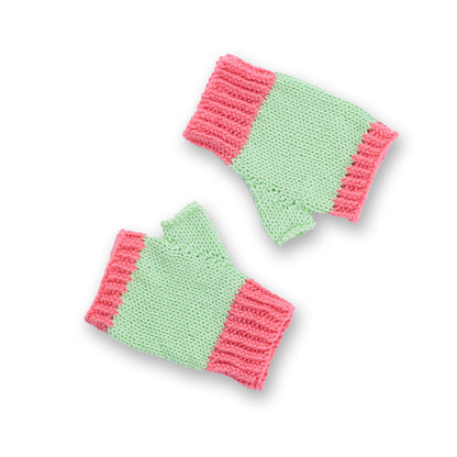 Red Heart Radiant Ribbed Knit Fingerless Mittens Radiant Ribbed Knit Fingerless Mittens made using Red Heart yarn