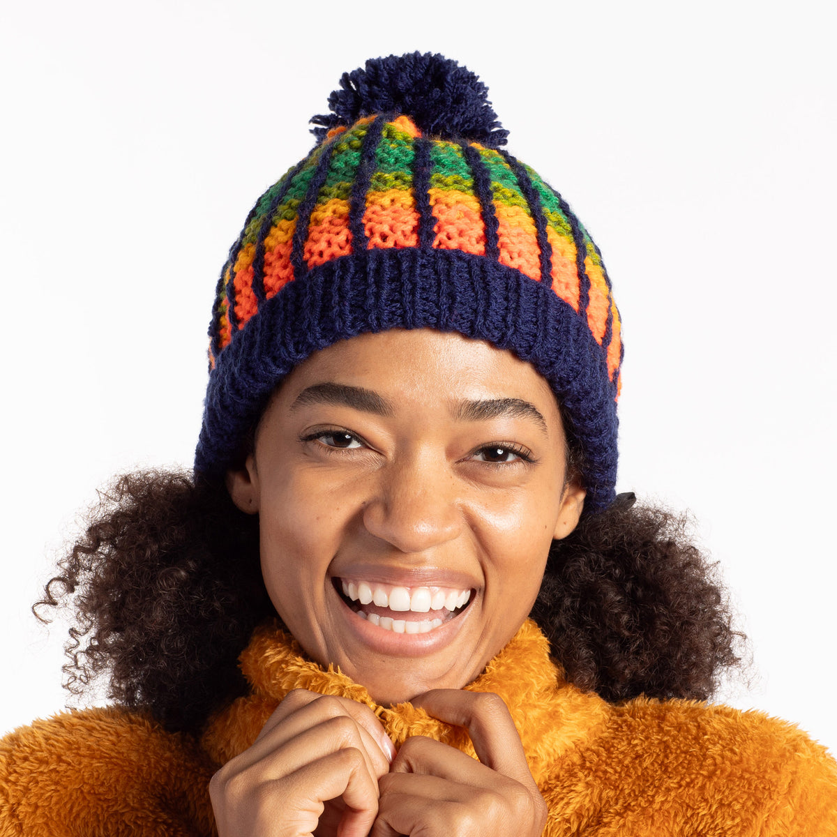 Knit Hat made in Red Heart Super Saver Yarn