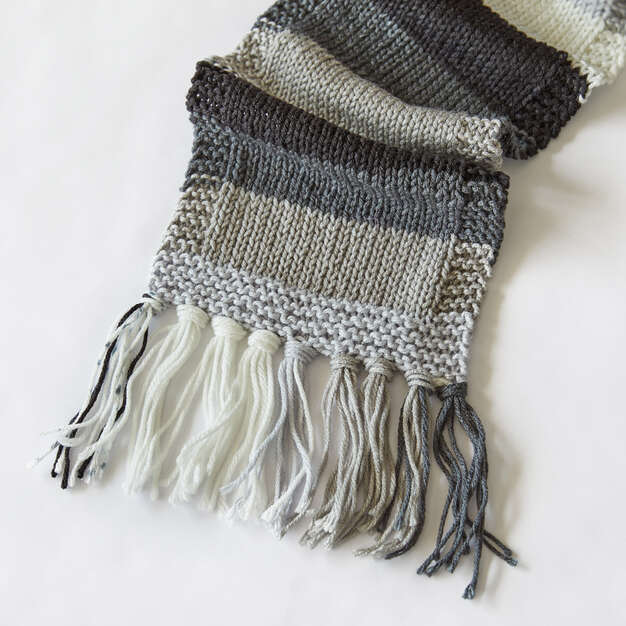 Knit Scarf made in Red Heart Super Saver Yarn
