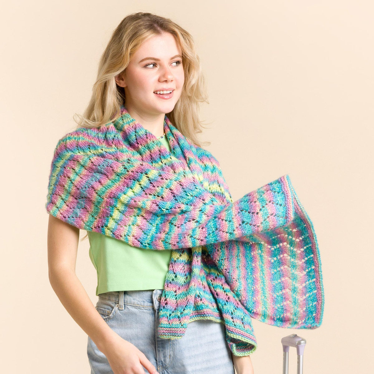 Knit Wrap made in Red Heart Yarn