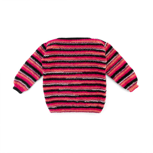 Knit Sweater made in Red Heart All in One Granny Square Yarn
