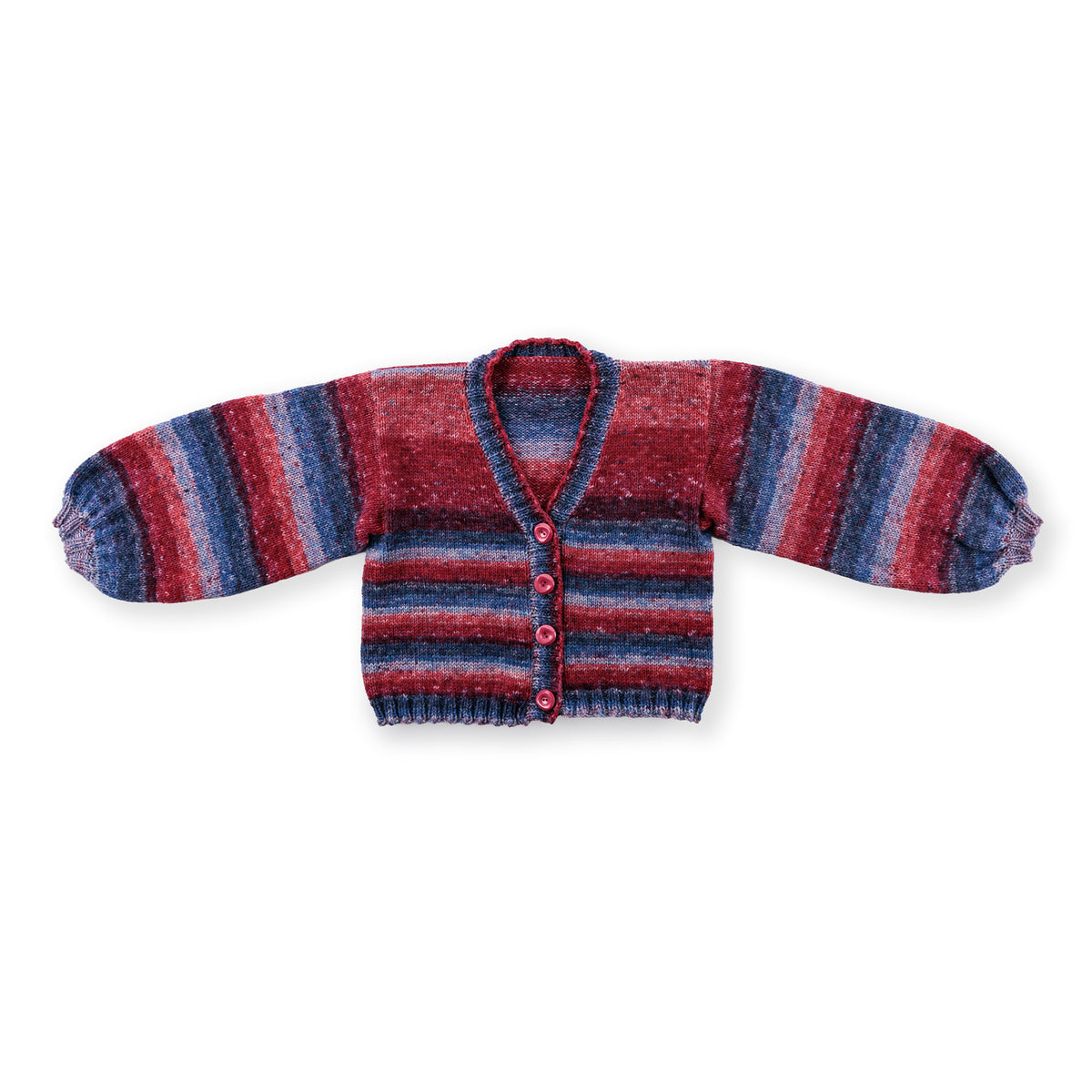 Knifty Knit Cardigan made using Red Heart yarn