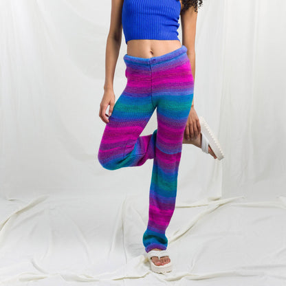 Red Heart Knit Super Stripes Pants Knit Pant made in Red Heart Yarn