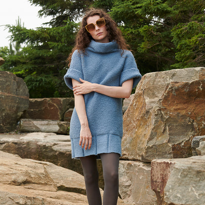 Red Heart Mags Garter Stitch Knit Tunic Knit Tunic made in Red Heart Super Saver Brushed Yarn