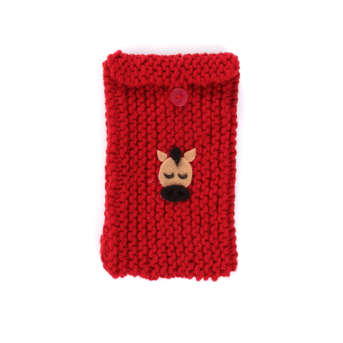 New Years Animals Knit Envelope made using Red Heart yarn