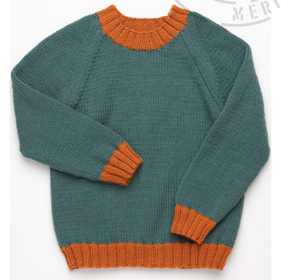 Knit Kid'S Pullover made using Red Heart yarn