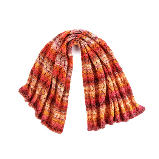 Knit Chevron Eyelets Shawl made using Red Heart yarn