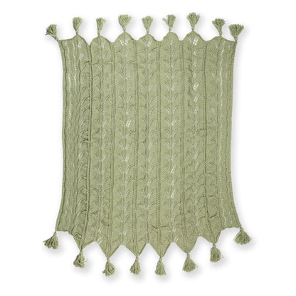 Red Heart Hawaiian Lacy Fern Throw Frosty Green
