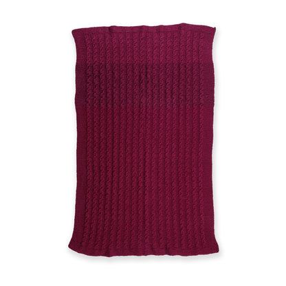 Red Heart Exquisite Cabled Throw Mulberry