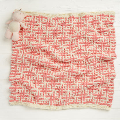Bernat Knit Mosaic Sparkle Baby Blanket Knit Mosaic Sparkle Baby Blanket made using Bernat yarn