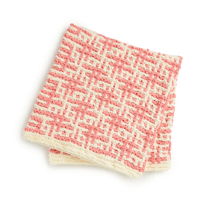 Bernat Knit Mosaic Sparkle Baby Blanket Knit Mosaic Sparkle Baby Blanket made using Bernat yarn