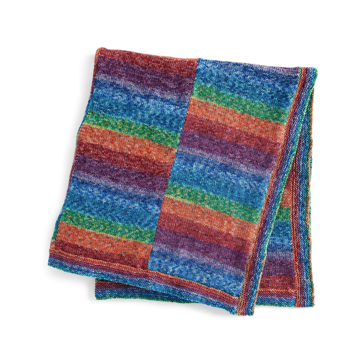 Knit Blanket made in Red Heart Itty-Bitty Yarn