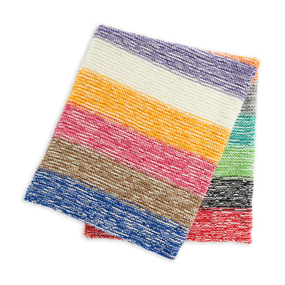Red Heart Big Stripes Beginner Knit Blanket Knit Blanket made in Red Heart Super Saver Jumbo Yarn