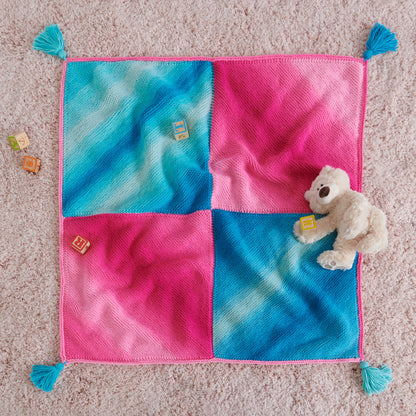 Red Heart Ombre Panels Knit Blanket Knit Blanket made in Red Heart Super Saver Ombre Yarn