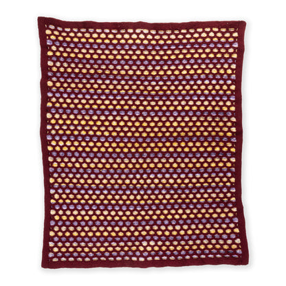 Red Heart Honeycomb Windows Knit Blanket Red Heart Honeycomb Windows Knit Blanket