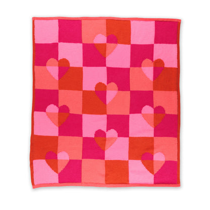 Red Heart Modern Twist Heart Blanket Modern Twist Heart Blanket made using Red Heart yarn