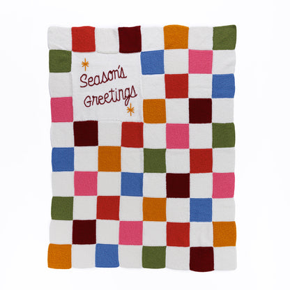 Red Heart Checkin' It Twice Knit Blanket Checkin' It Twice Knit Blanket made using Red Heart yarn