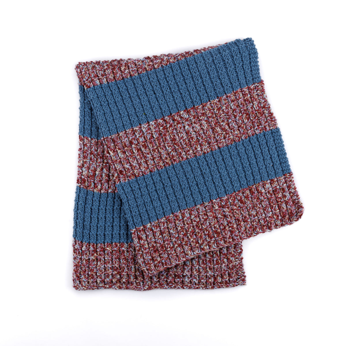 Waffle Knit Cozy Blanket made using Red Heart yarn