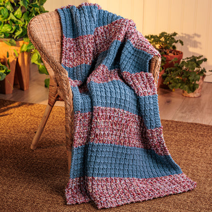 Red Heart Waffle Knit Cozy Blanket Waffle Knit Cozy Blanket made using Red Heart yarn