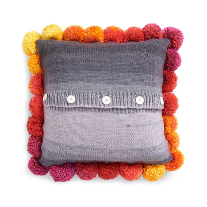 Red Heart Good Vibes Knit Pillow Knit Pillow made in Red Heart Yarn