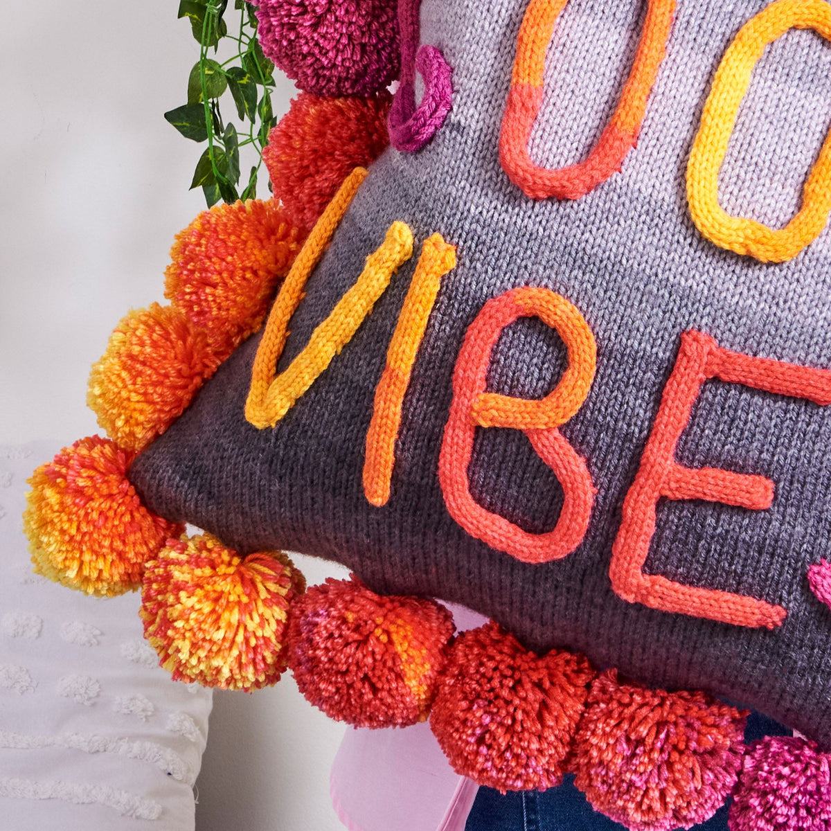 Knit Pillow made in Red Heart Yarn