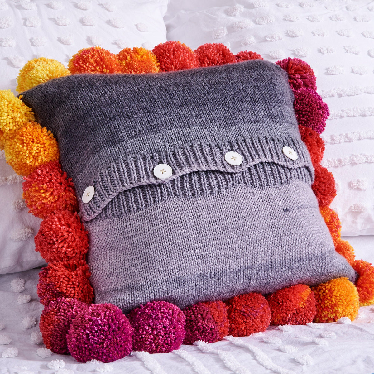 Knit Pillow made in Red Heart Yarn