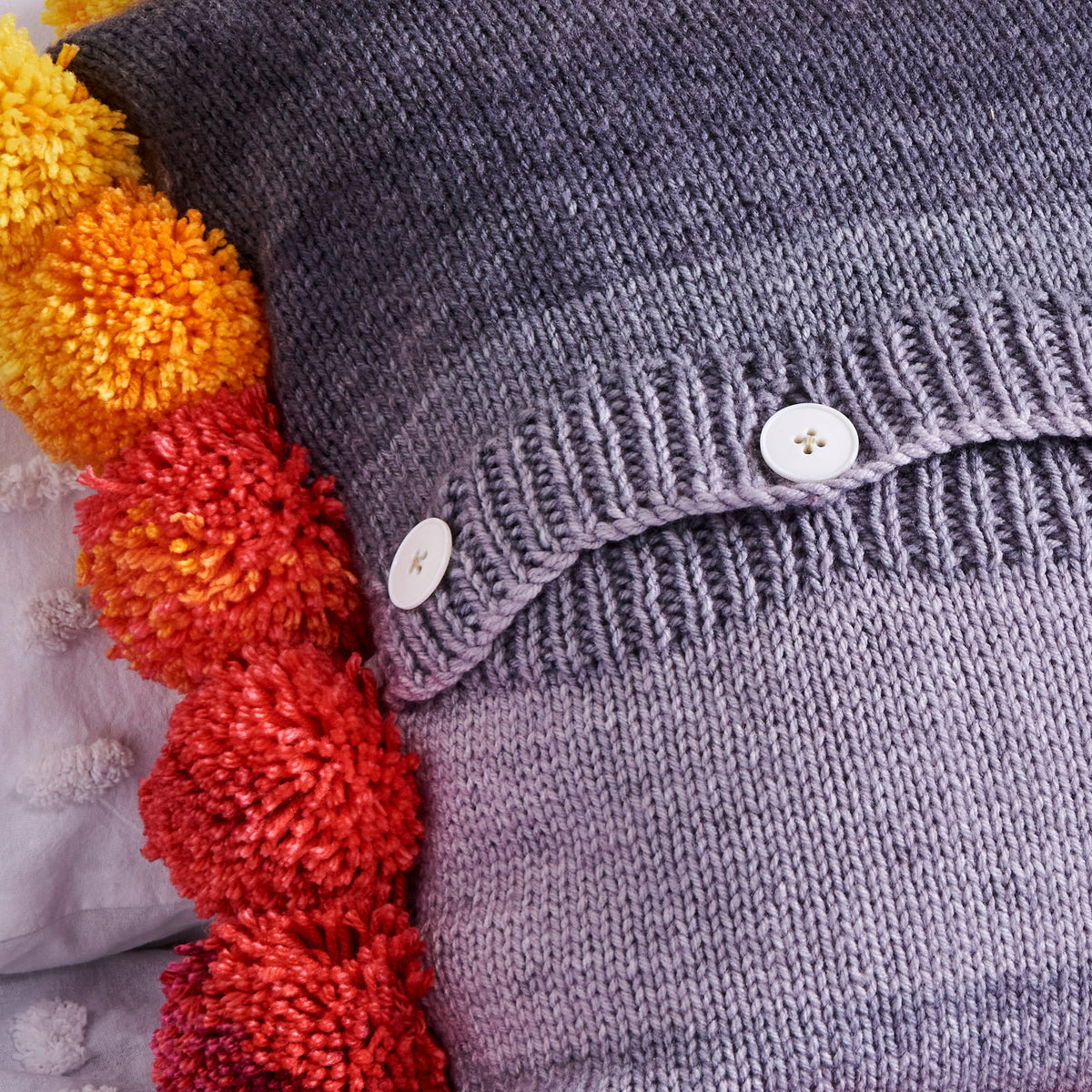 Knit Pillow made in Red Heart Yarn