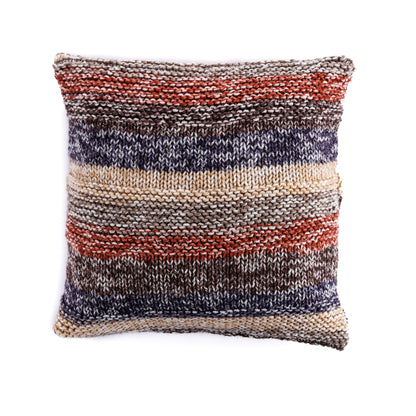 Red Heart Stripes on Stripes Knit Pillow Red Heart Stripes on Stripes Knit Pillow