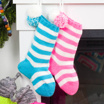 Red Heart Merry & Bright Knit Stocking Merry & Bright Knit Stocking made using Red Heart yarn