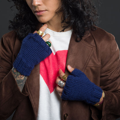 Red Heart Knit Fingerless Gloves Red Heart Knit Fingerless Gloves