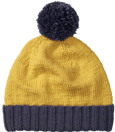 Knit 2 Color Beanie made using Red Heart yarn