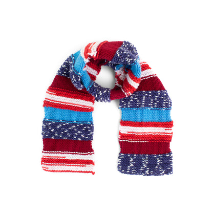 Red Heart Americana Knit Scarf Americana Knit Scarf made using Red Heart yarn on a white background